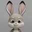 Rabbit cartoon character modeling textures