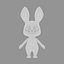 Rabbit cartoon character modeling textures