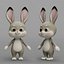 Rabbit cartoon character modeling textures