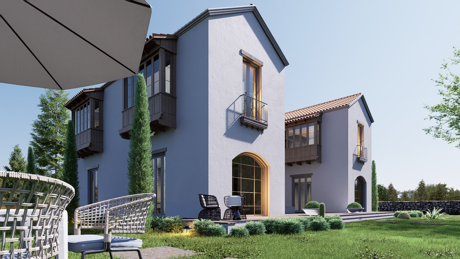 Spanish Style House 3D Model - TurboSquid 2326965