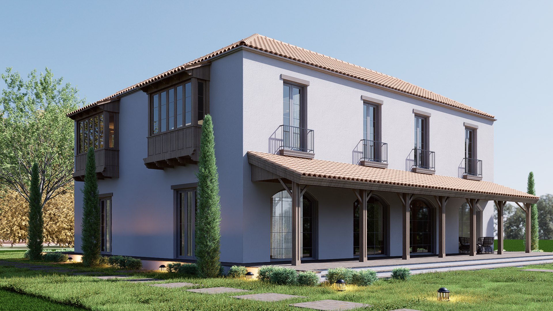 Spanish Style House 3D Model - TurboSquid 2326965