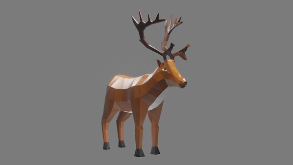 modelo 3d Modelo de reno Low Poly - TurboSquid 1660575