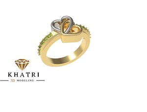 Heart Shape Dual Ring