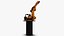 Industrial Robot Arm Kuka KR 60-4 on Stand Rigged for Maya