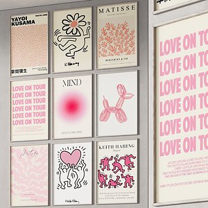 256 frame models 01 pink vibe posters 01 3D model