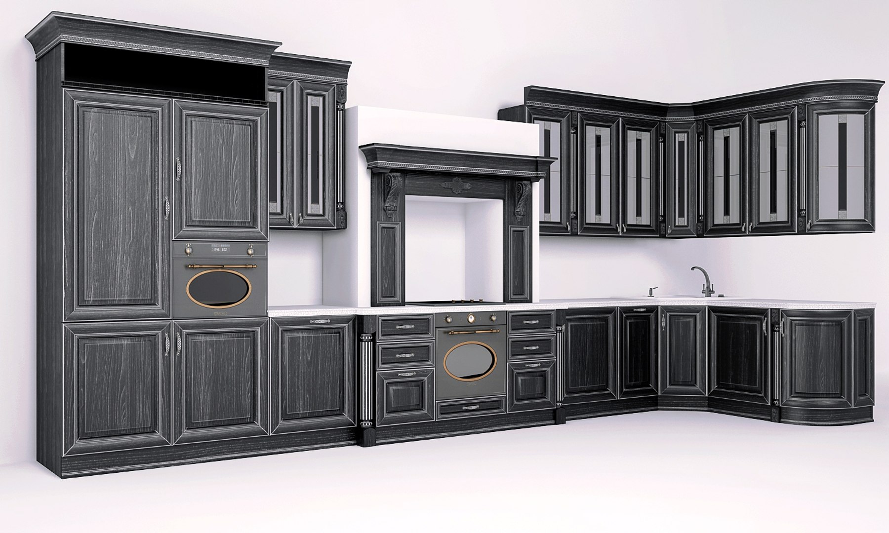 3d model kitchen galliano