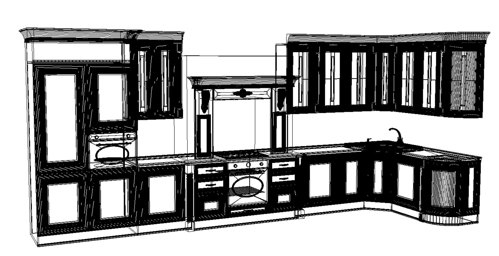 3d model kitchen galliano