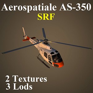 aerospatiale srf helicopter 3d model