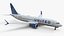 United Airlines Boeing 737 Max 8 Rigged for Cinema 4D model