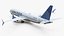 United Airlines Boeing 737 Max 8 Rigged for Cinema 4D model