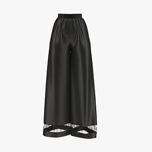 3D sleep black pants model