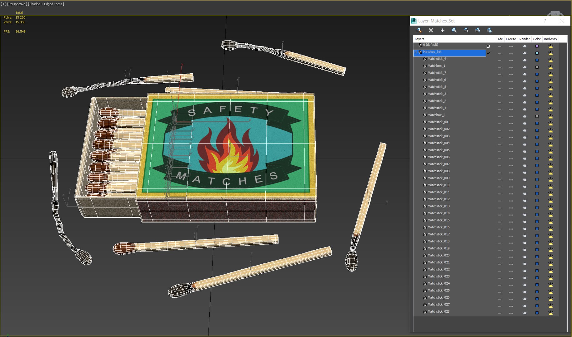 Matches Set Model - TurboSquid 2102668