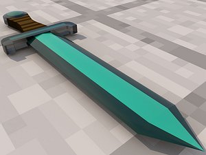 Realistic Minecraft Diamond Sword