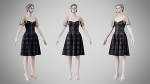 Dress 09 Abstract Sound Wave model