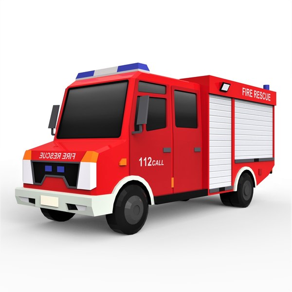 Cartoon Fire Truck 1 3D model - TurboSquid 1808522