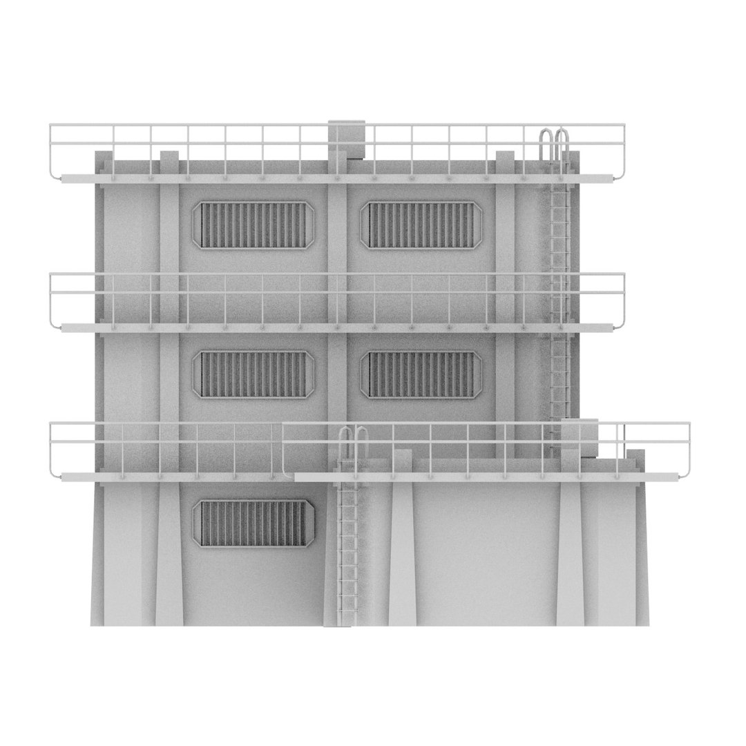3d model blender large colony building