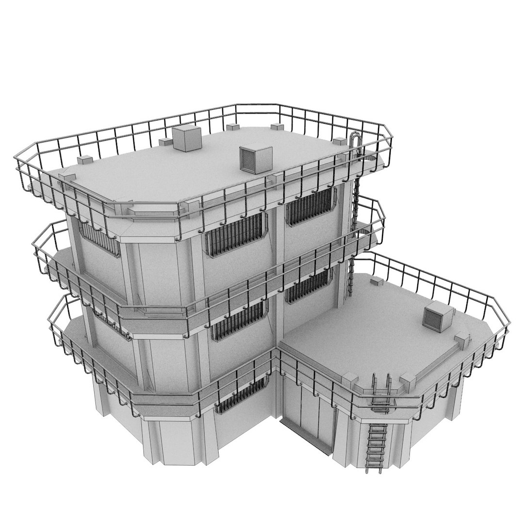 3d model blender large colony building