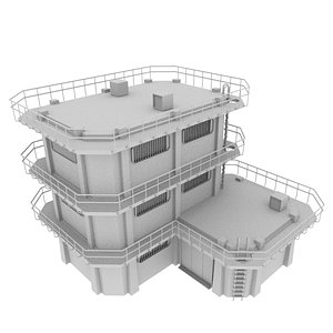 3d model blender large colony building