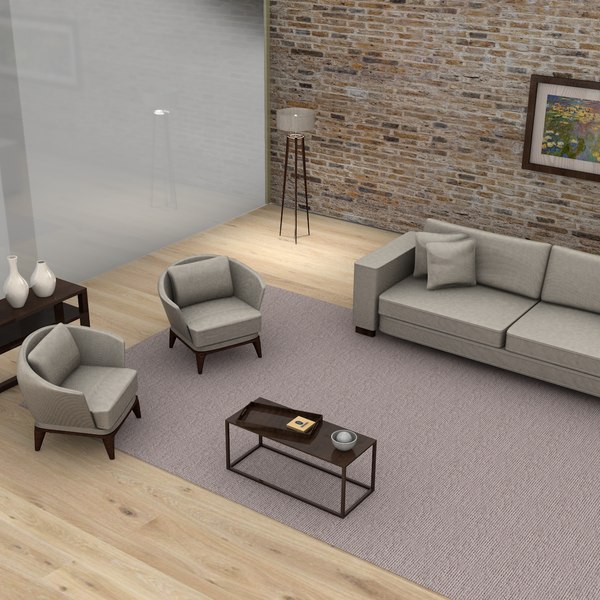 3D model living room l036