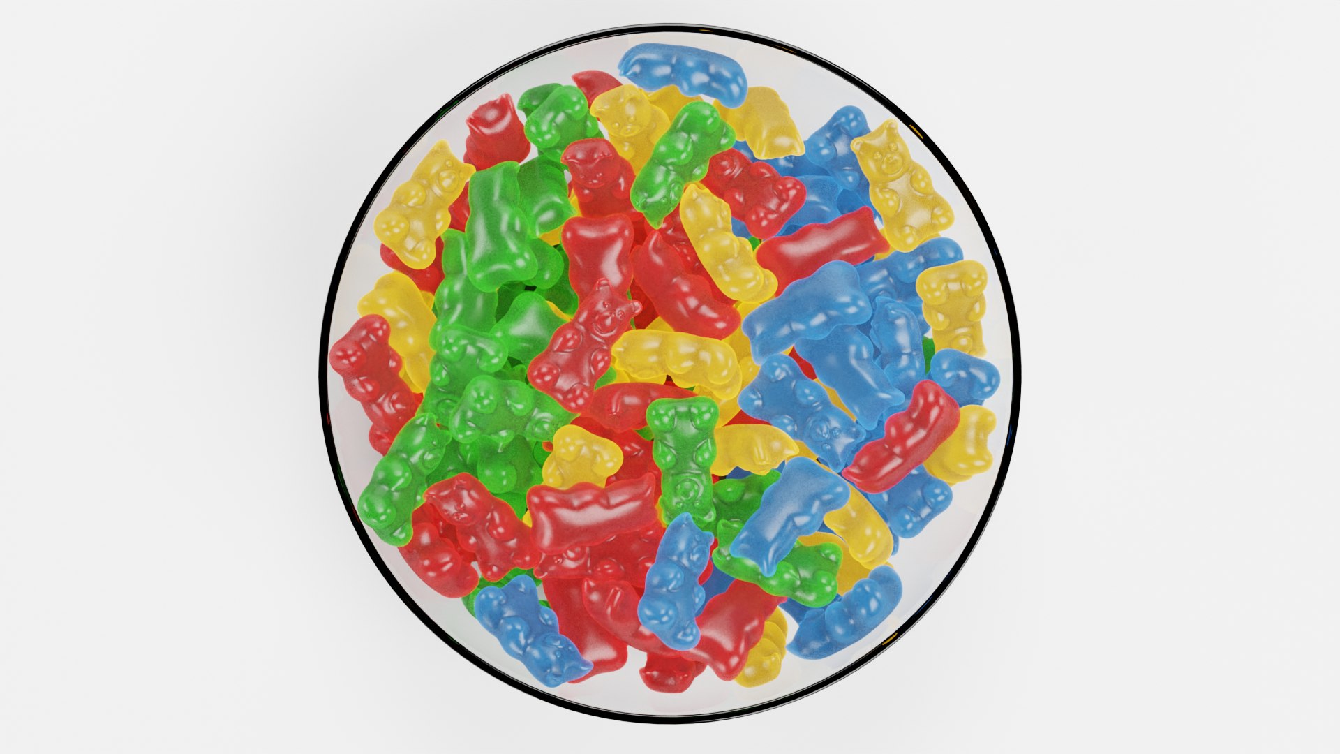 Gummy Bears In Bowl 3D - TurboSquid 1790268