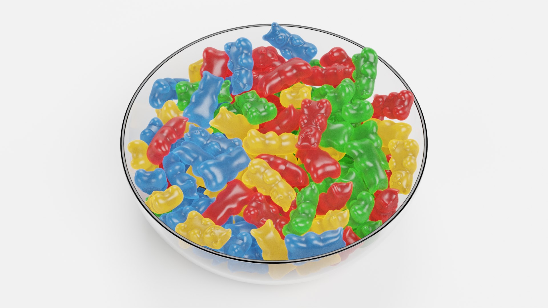 Gummy Bears In Bowl 3D - TurboSquid 1790268