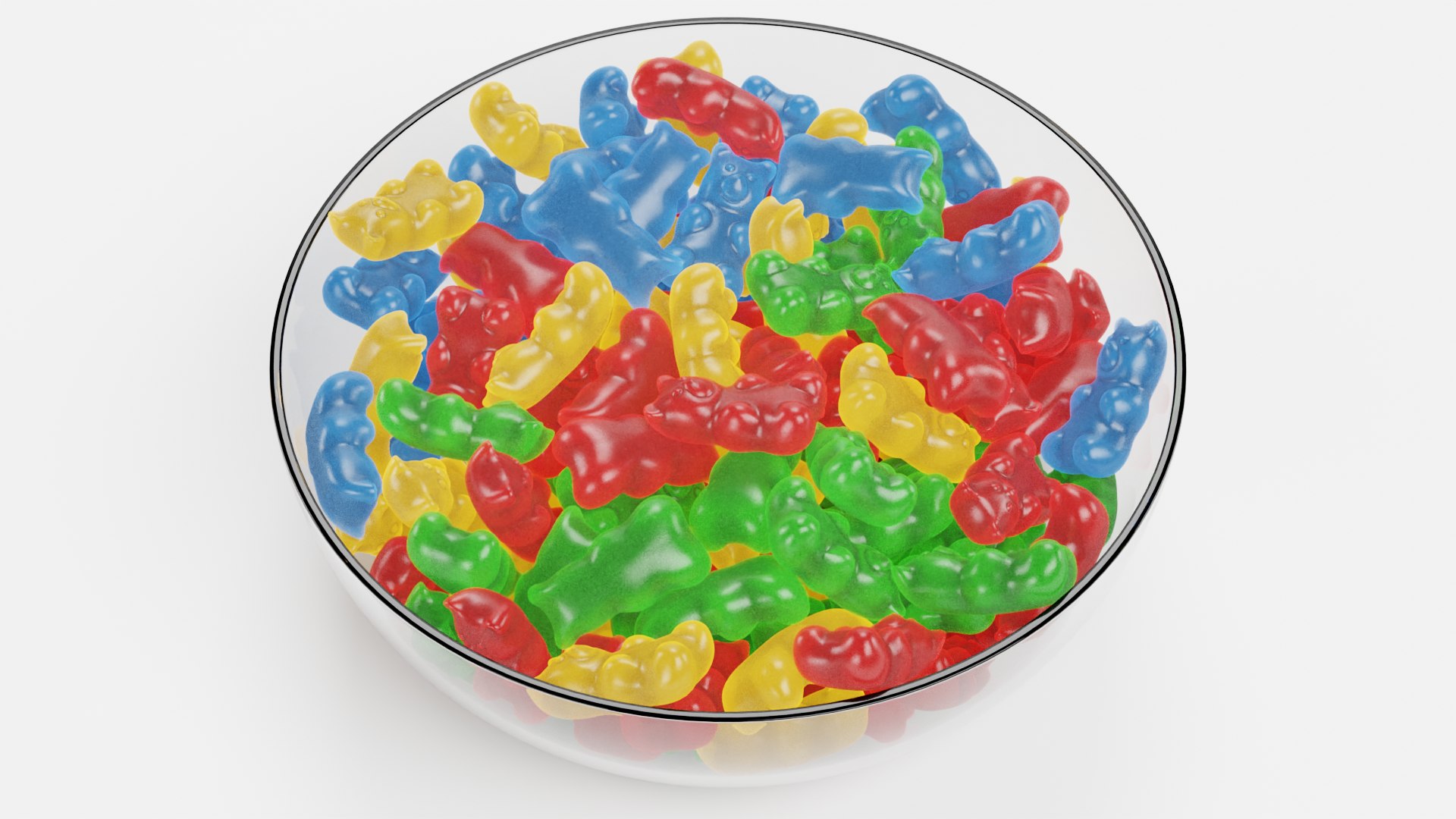 Gummy Bears In Bowl 3D - TurboSquid 1790268