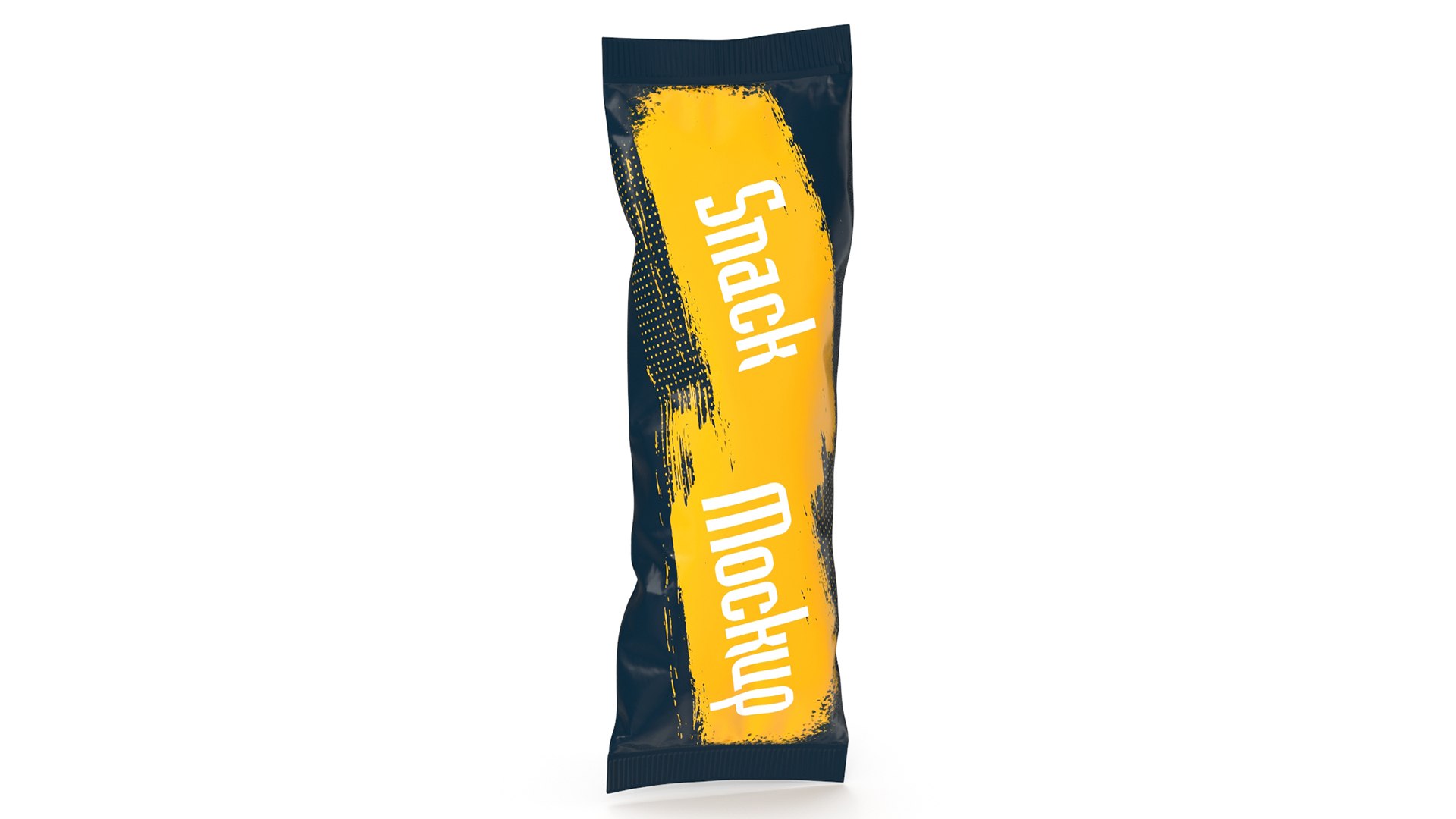 Small Food Package Mockup Yellow 3D model preview