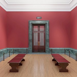 Museum Interior - London National Gallery - Room 10 model