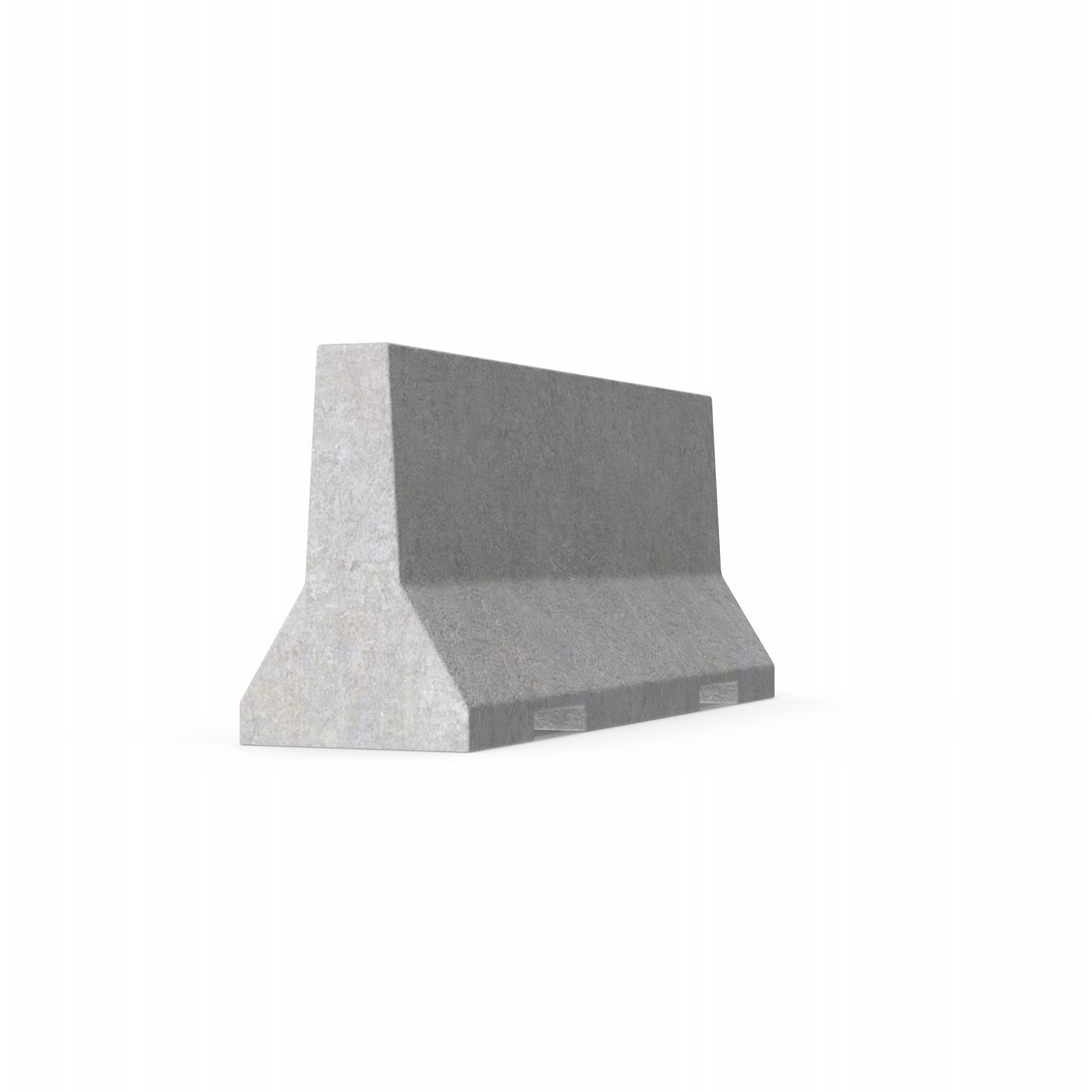 Concrete Barrier 3D model - TurboSquid 1916489