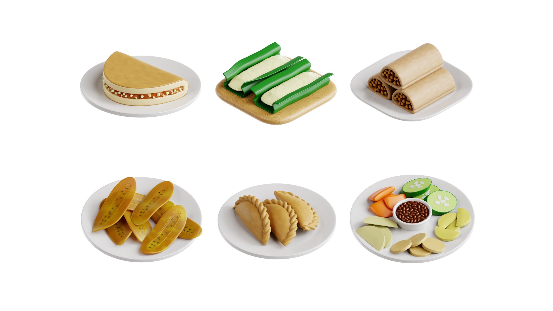 3D Traditional Snacks - TurboSquid 2294539
