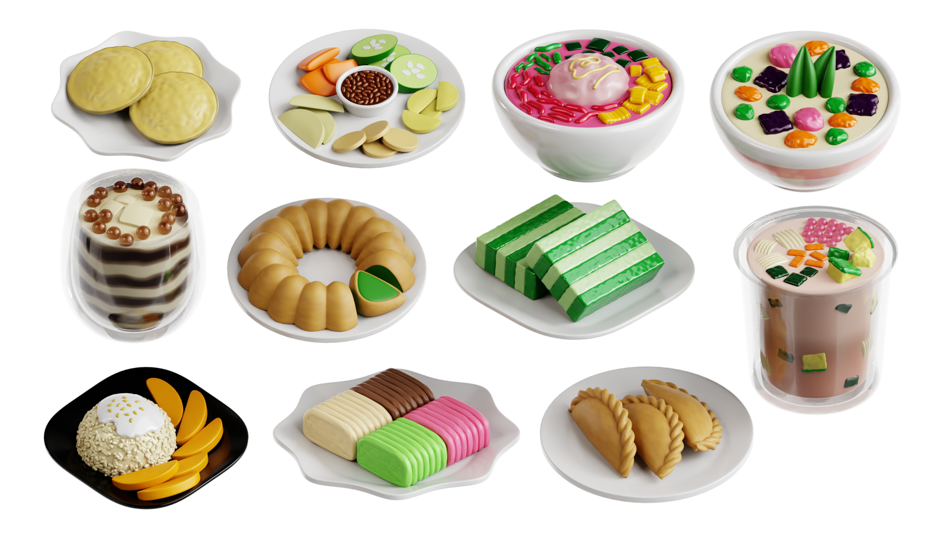 3D Traditional Snacks - TurboSquid 2294539
