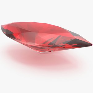 3D Marquise Cut Ruby