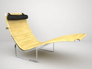poul kjaerholm pk24 lounge chair 3d model
