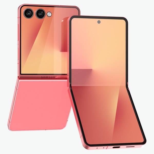 Samsung Galaxy Z Flip 7 コーラルレッド3Dモデル - TurboSquid