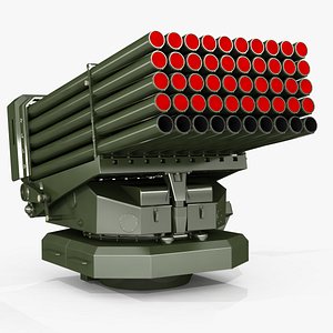 3D Multiple rocket launcher system