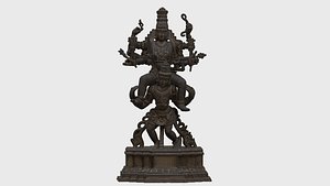 3D Large Lord Perumal Vishnu Seated on Garuda