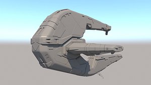 3D sci fi spaceship model