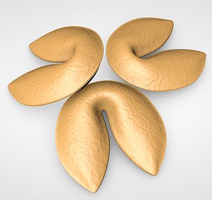 3D fortune cookie model