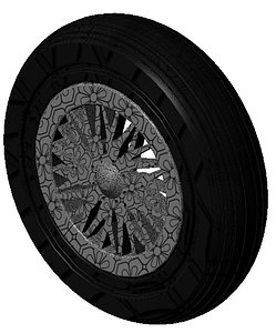 3D Vehicle Mechanical Parts Loose Wheel model
