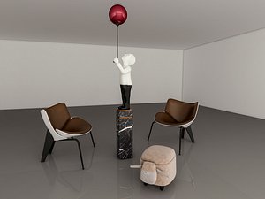 armchair and objects