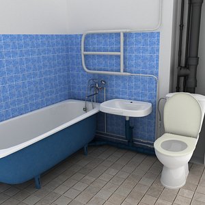 polys bathroom 3d max