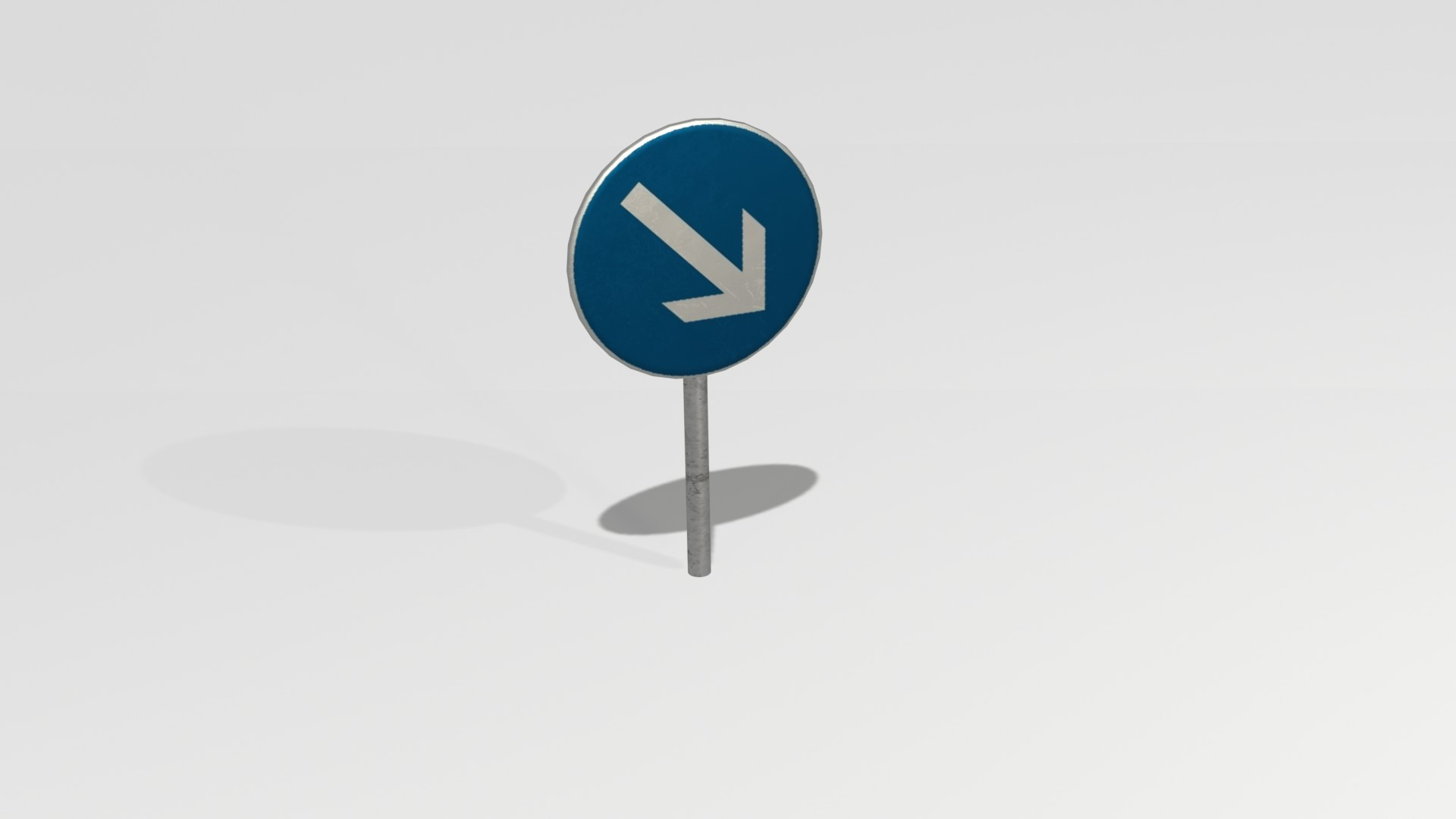 3D Traffic sign direction to the right - TurboSquid 2144633