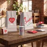 Chick fil A Fast Food Packaging Set