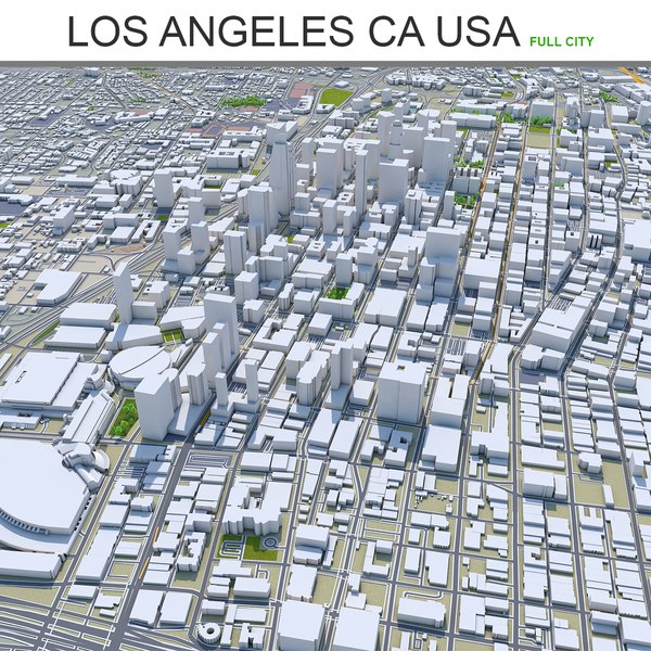 3D city area building model