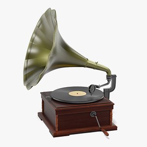 3ds max old gramophone