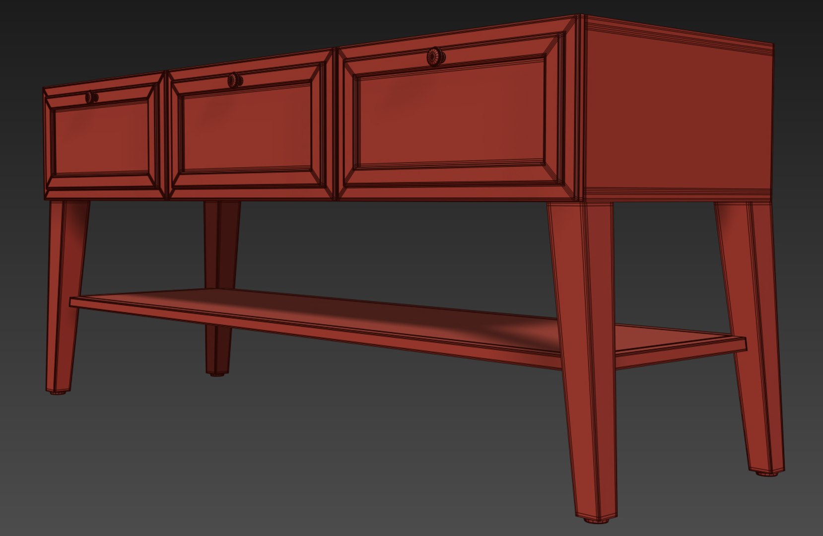 3D dresser console andersen TurboSquid 1670974