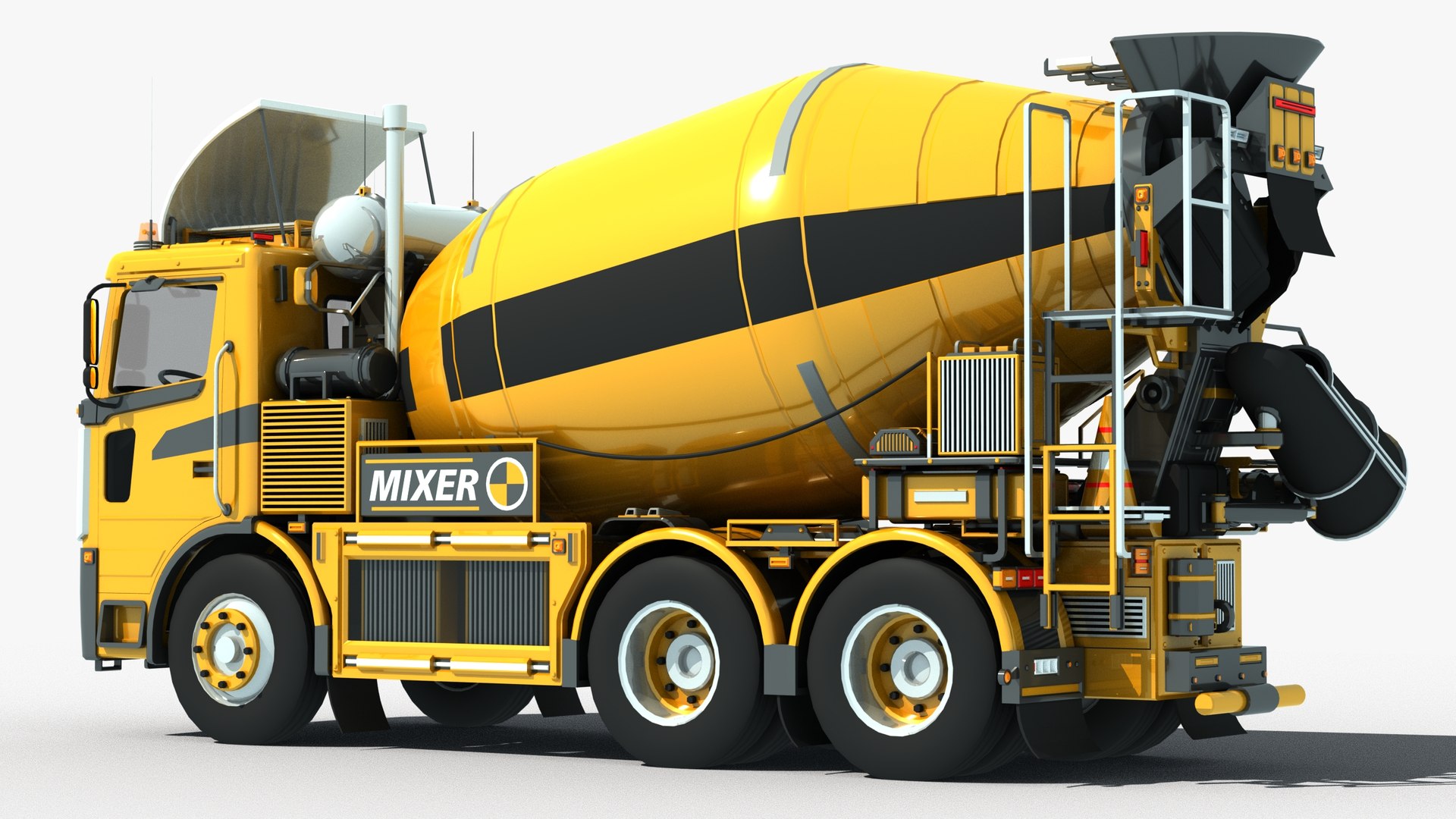 Heavy Duty Concrete Mixer Construction Truck 3D model TurboSquid 2039158