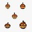 Halloween carved pumpkins model