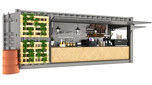 Container Coffee Shop 3D