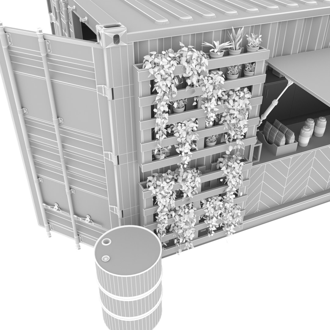 Mini Cafe Container 3D model - TurboSquid 2097972